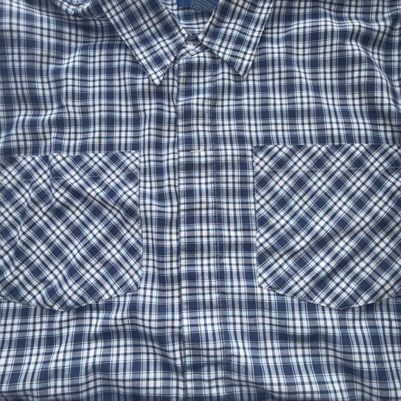Norman Rockwell By Haband Mens XL Plaid Button-Up Western Short Sleeve Shirt - Picture 7 of 7